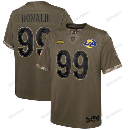 Aaron Donald Los Angeles Rams 2022 Salute To Service Player Limited Jersey - Olive