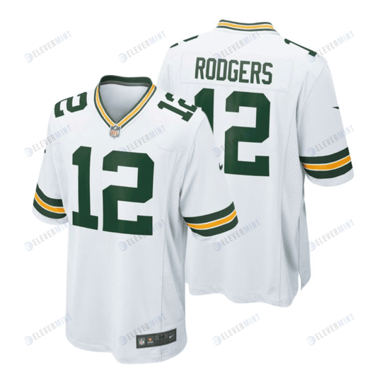 Aaron Rodgers 12 Green Bay Packers YOUTH Away Game Jersey - White