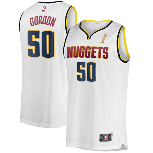 Aaron Gordon Denver Nuggets Fanatics Branded Youth White 2023 NBA Finals Champions Fast Break Player Jersey - Association Edition