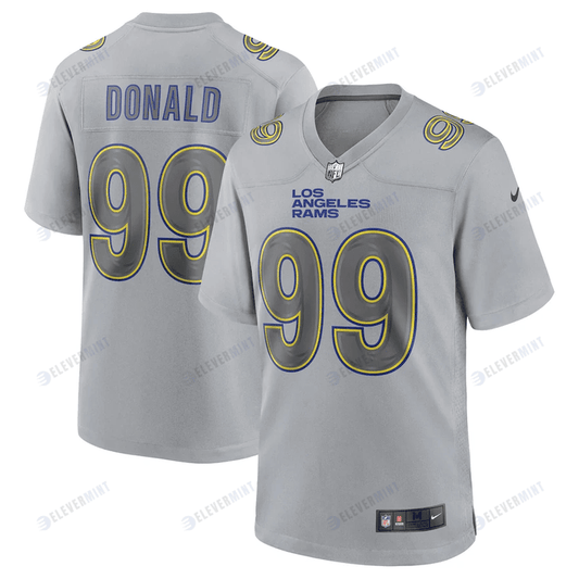 Aaron Donald 99 Los Angeles Rams Men Atmosphere Fashion Game Jersey - Gray